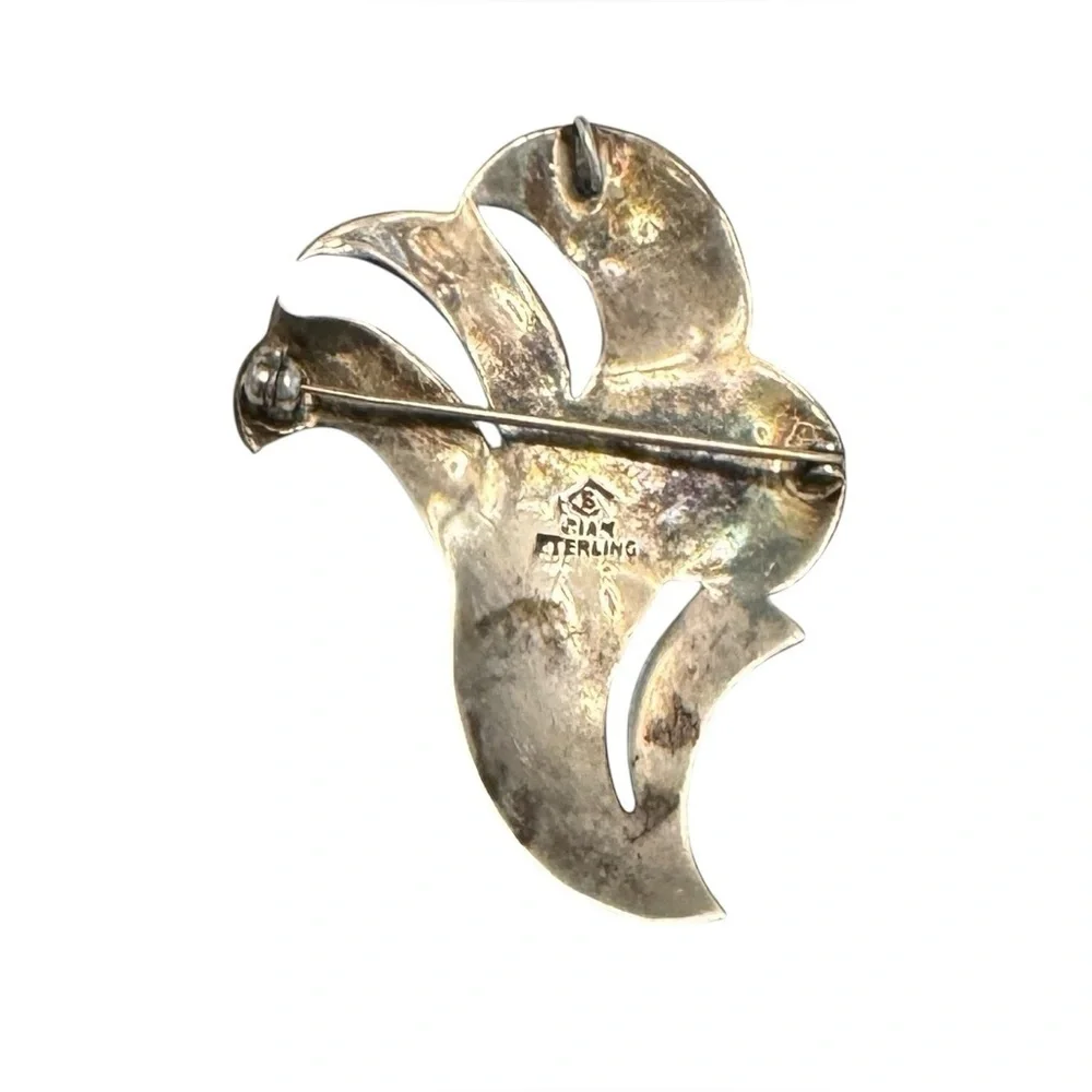 Rare Siam Sterling Silver Slide Pendant & Brooch Pin